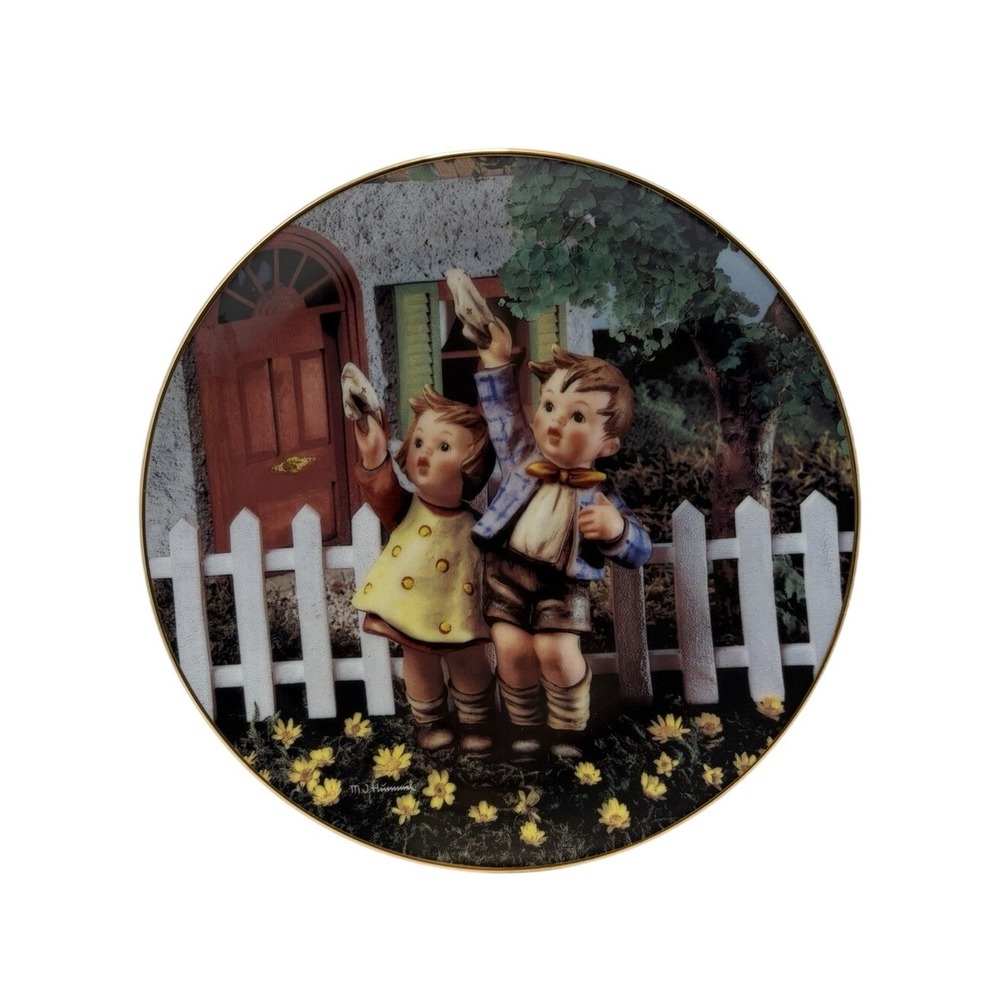 Danbury Mint M J Hummel Little Companions COME BACK SOON Limited Edition Plate